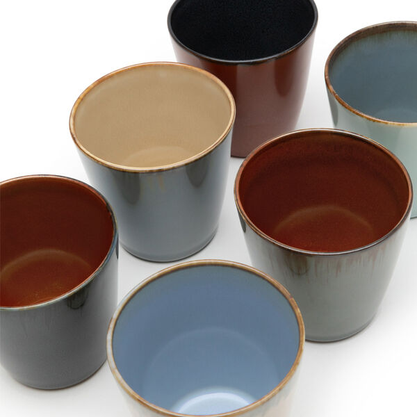 Serax Terres de Rêves Beker conisch S smokeyblue/rust 7,5 cm