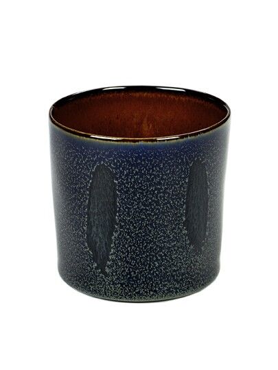 Serax Terres de Rêves Beker recht hoog darkblue/rust 7,5 cm