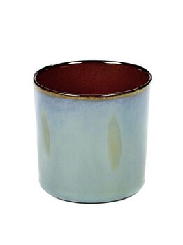 Serax Terres de Rêves Beker recht hoog smokeyblue/rust 7,5 cm