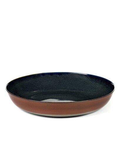 Serax Terres de Rêves diep bord M darkblue/rust 21 cm