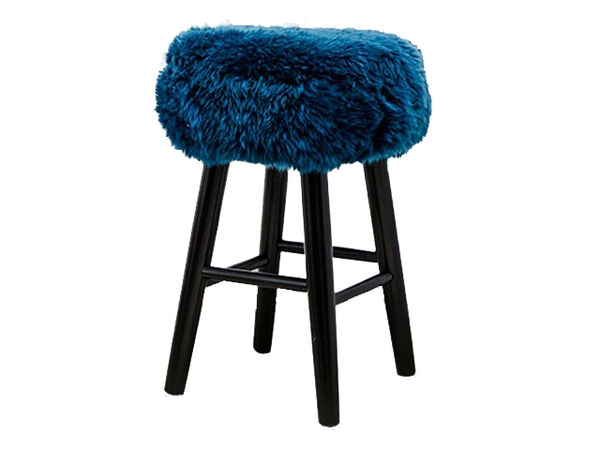 Sheepskin stool petrol