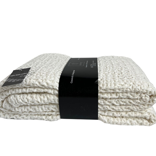 Tempo sprei wafel craie - 180x260 cm