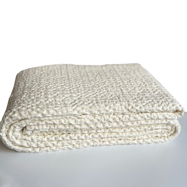 Tempo sprei wafel craie - 180x260 cm