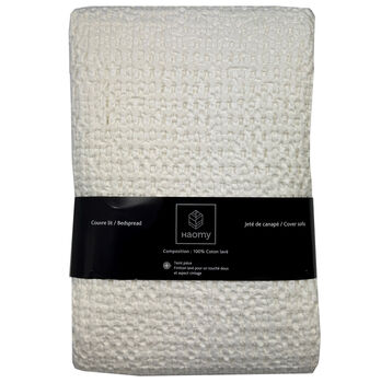 Tempo sprei wafel craie - 180x260 cm