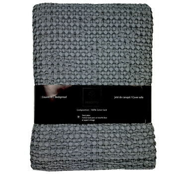 Tempo sprei wafel granite - 180x260 cm