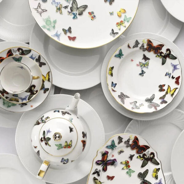 Thee/koffie kop en -schotel Butterfly Parade - by Christian Lacroix