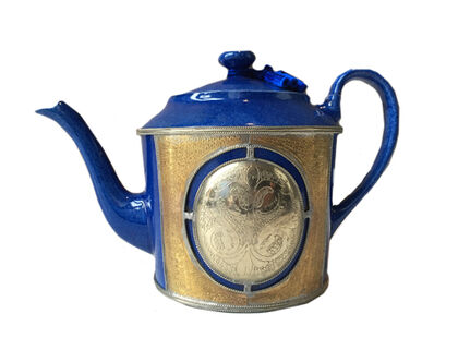 Theepot blue