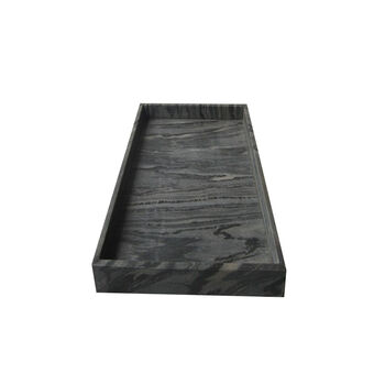 Tray marble 15x30x3 cm midnight black