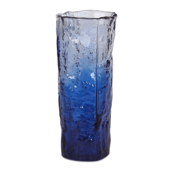 Vaas glas blauw 25x10