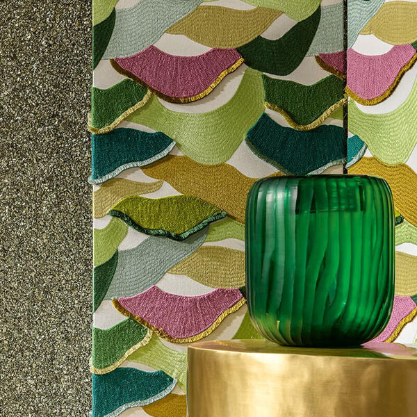 Vaas glas wave groen 19x23
