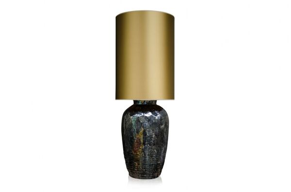 Vaaslamp antiek large gold