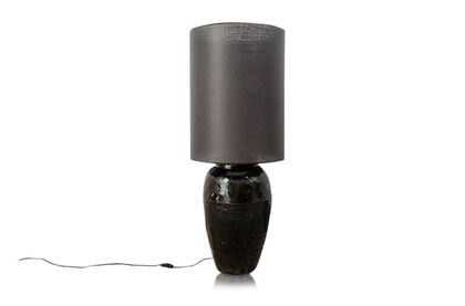 Vaaslamp  antiek medium black