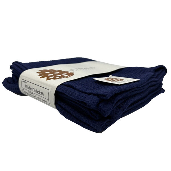 Vaatdoekje wafel navy - set van 6