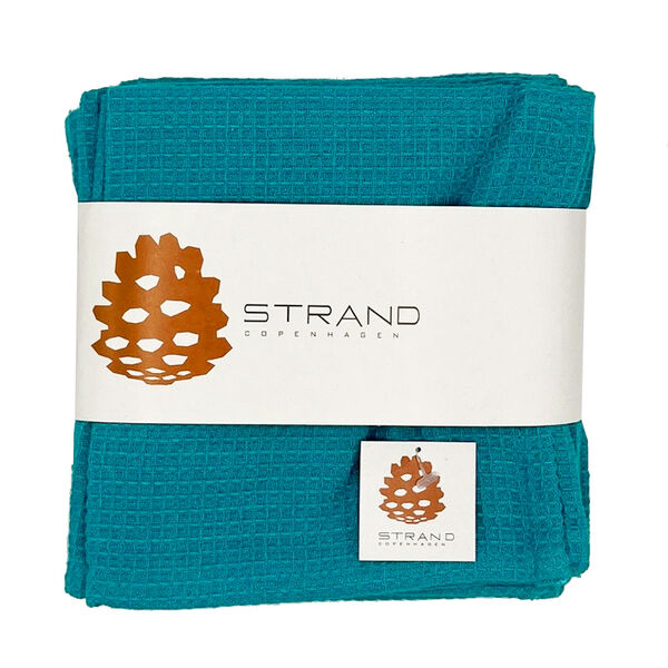 Vaatdoekje wafel turquoise - set van 6