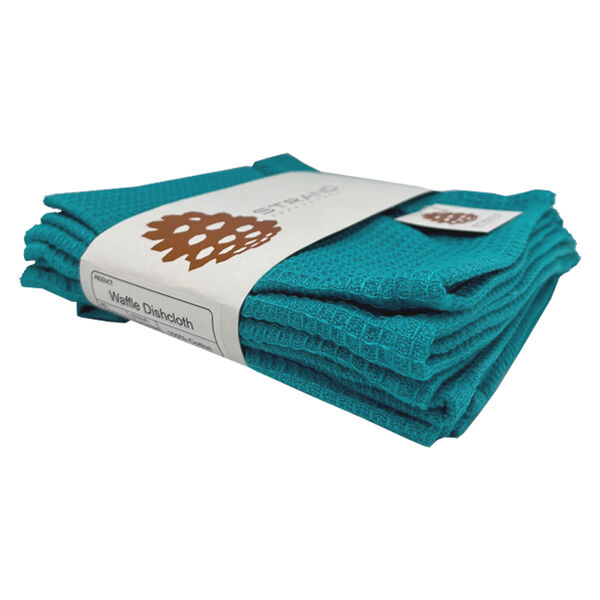 Vaatdoekje wafel turquoise - set van 6