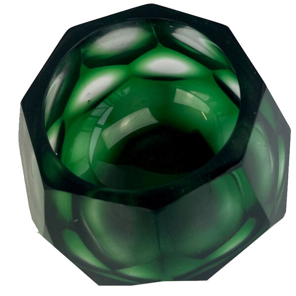 Waxinelicht glas green