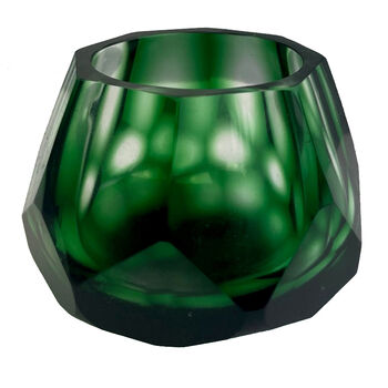 Waxinelicht glas green