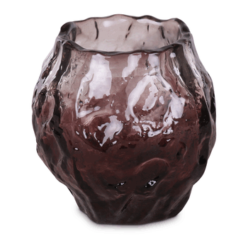 Waxinelicht glas large wijnrood