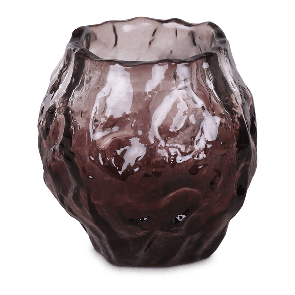 Waxinelicht glas large wijnrood