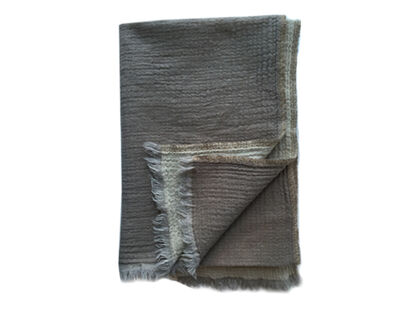 Wool throw beige