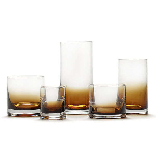 Zuma whiskyglas amber by Kelly Wearstler - set van 4