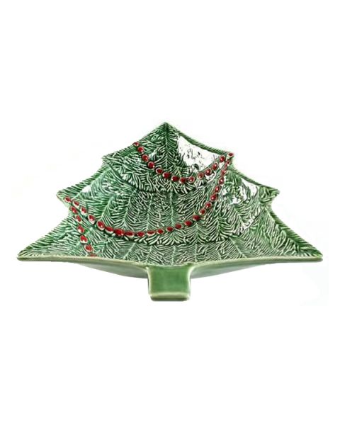 Bordallo Pinheiro Schaaltje - Christmastree - Groen - 18.5 cm - set van 2