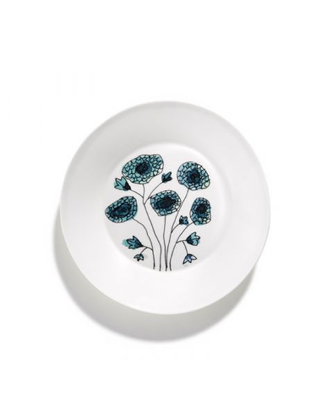 MARNI Midnightflowers - Diep bord M  Anemone vaniglia 22 cm - 2 stuks