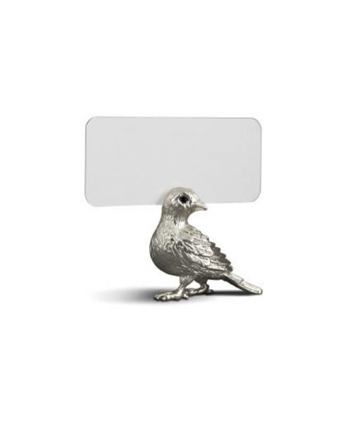 l'objet placecardholder bird set of 6 platinum