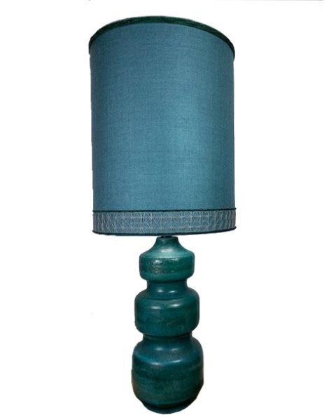 Tafellamp vintage turquoise ceramic