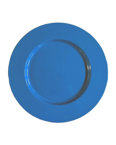 Metaal onderbord blauw in set van 6 stuks