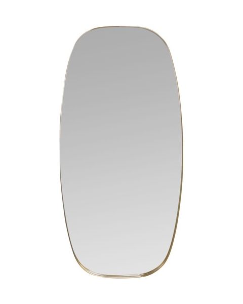 Nibbles mirror large brushed brass 